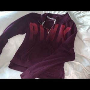 Maroon Pink Quarter Zip